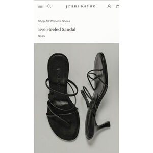 NWOB Jenni Kayne Eve Heeled Sandal Black 39/9